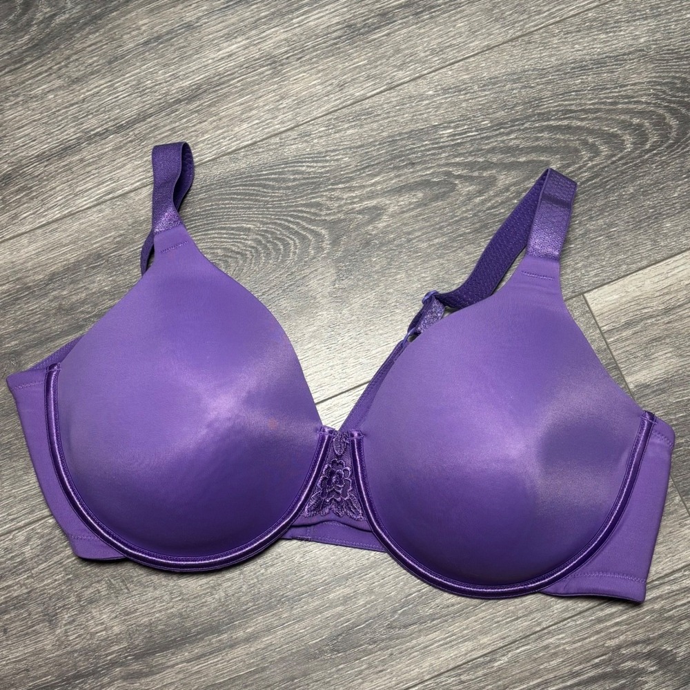 Vanity Fair Beautiful Benefits Purple Full Figure Underwire Bra 76380 44C